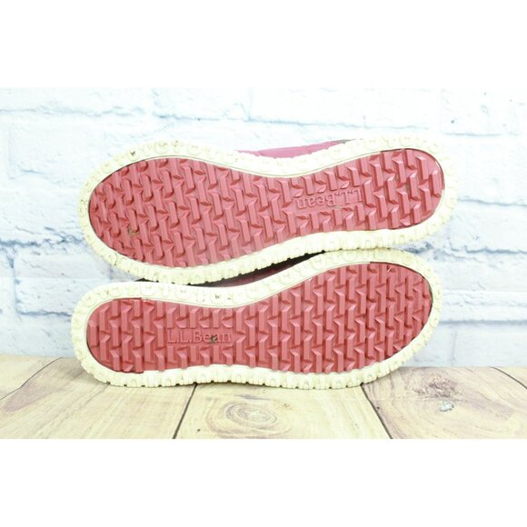 LL Bean Mountain Red Nylon Ultralight PrimaLoft Slip-Ons Slippers Size 10 M - Picture 9 of 9